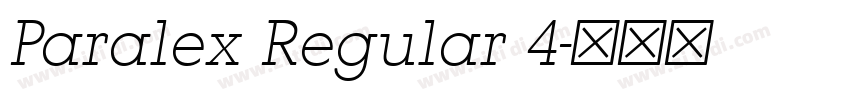 Paralex Regular 4字体转换